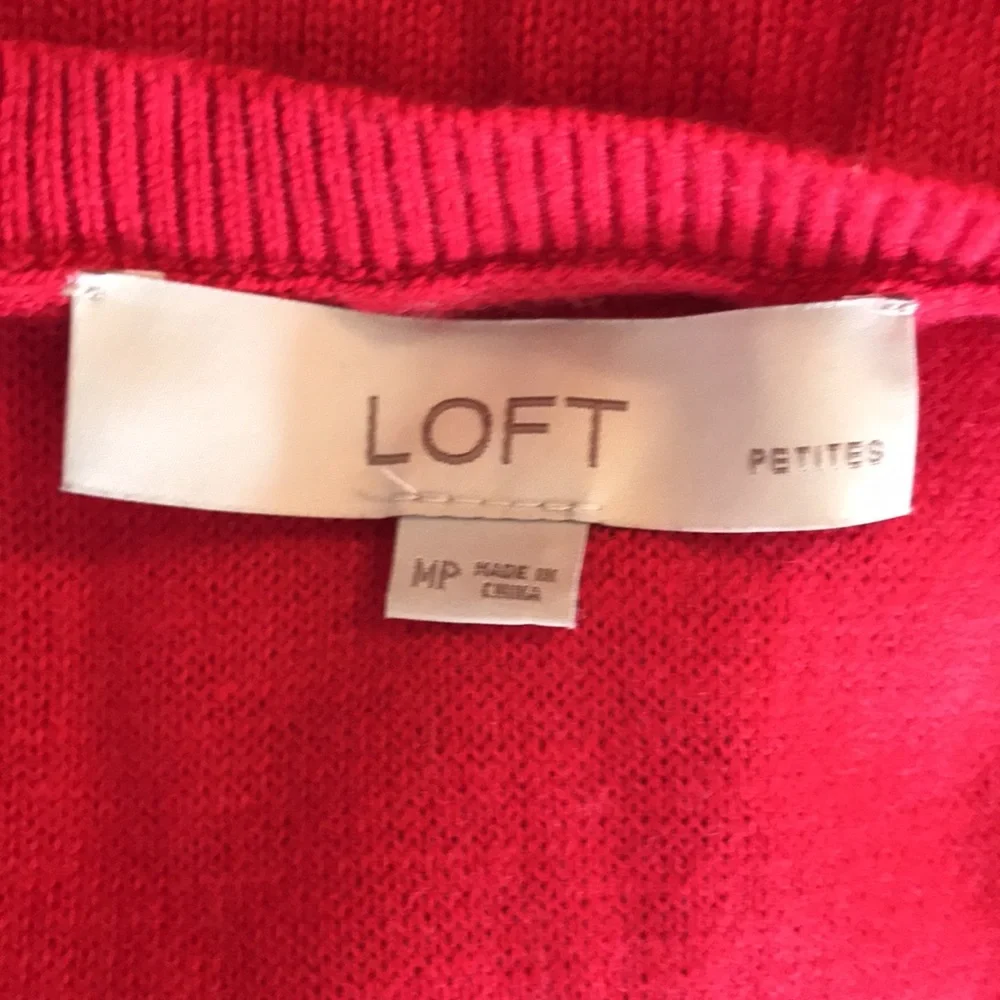 Loft Red Sweater - Picture 7 of 7